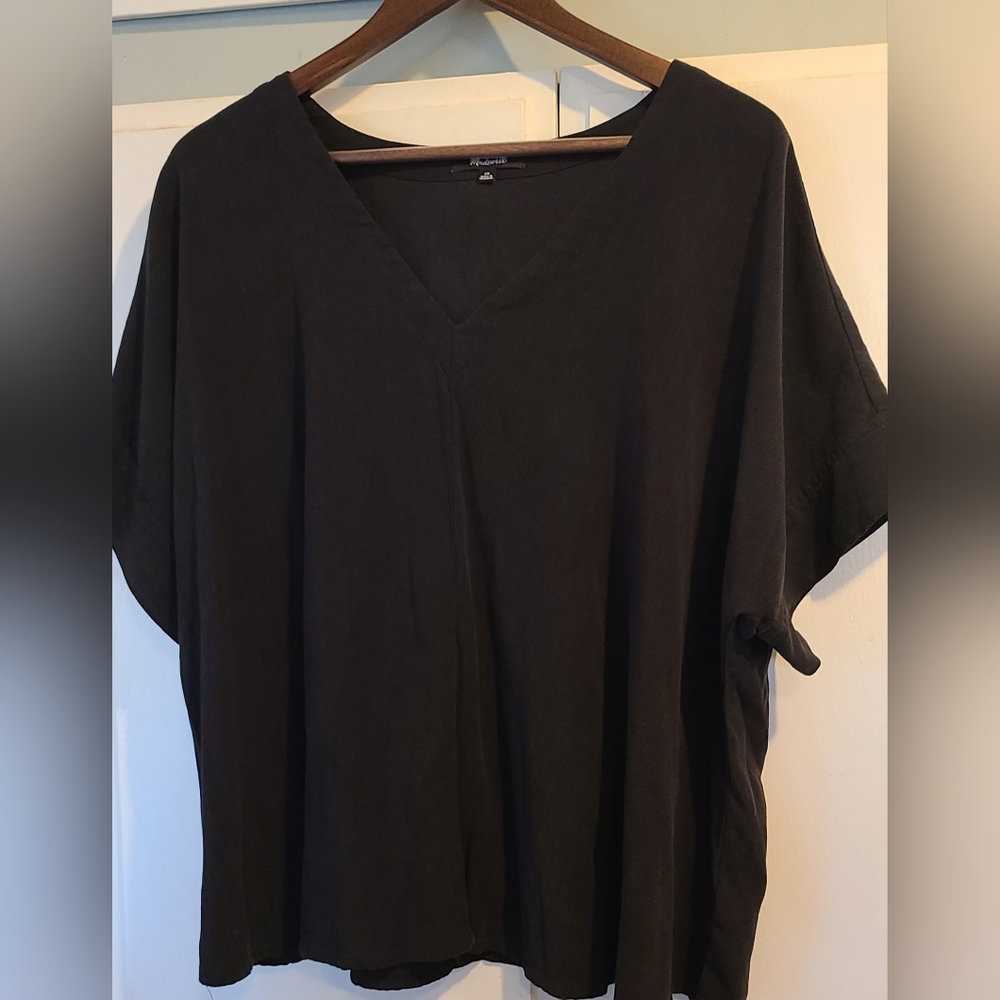 Madewell tunic shirt black 2x